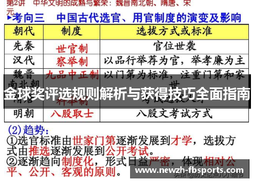 金球奖评选规则解析与获得技巧全面指南 金球奖评选规则解析与获得技巧全面指南