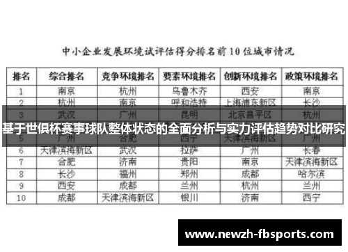 基于世俱杯赛事球队整体状态的全面分析与实力评估趋势对比研究 基于世俱杯赛事球队整体状态的全面分析与实力评估趋势对比研究